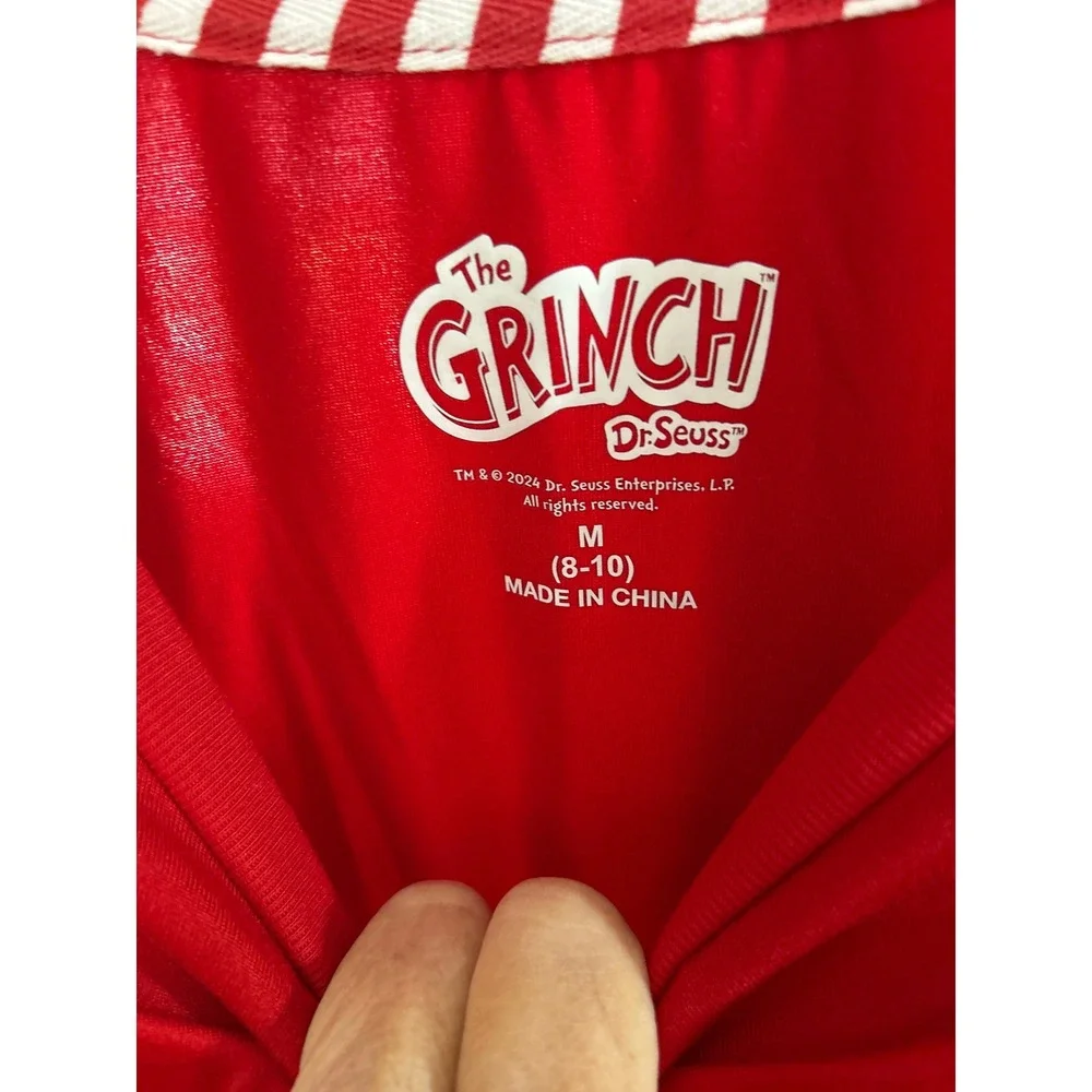 Dr Seuss The Grinch Womens Pajama Set Long Sleeve Top Pants‎ M 8-10